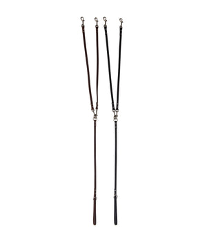 Hondenriem country leer voor 2 Honden 12 mm x 125 cm
