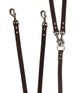 Hondenriem country leer 2 Honden lijn 20 mm x 105 cm