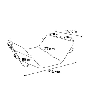 Autodeken Coda zwart 214x147cm