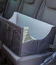 Autostoel  dubbel   80 × 28 × 39 cm  zwart/grijs