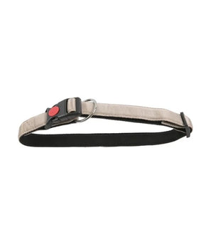 Halsband nylon met zachte voering+snelsluiting 10mm x 20-30cm