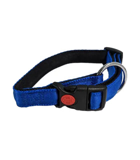 Halsband nylon met zachte voering+snelsluiting 10mm x 20-30cm