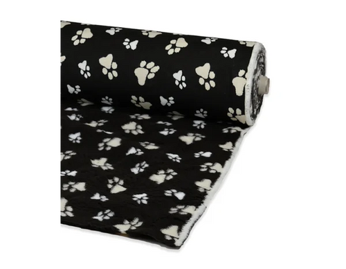 Vetbed per strekkende meter 150 cm breed donkerblauw met voetprint