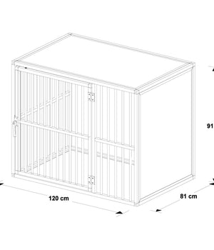 Hondenbench Model DL Maat XL