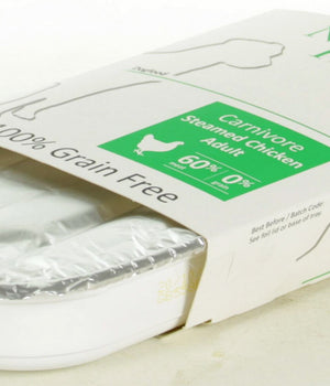 Dog Steamed Carnivore Chicken omdoos 7x 395 gram