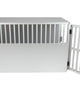 Maatwerk Aluminium Autobench Rechte 1-vaks met mat en spijlen in de achterwand