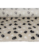 Vetbed per strekkende meter met antislip 150 cm breed beige met voetprint