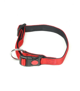 Halsband Nylon met zachte voering en snelsluiting 20 mm x 30-45 cm