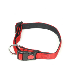 Halsband Nylon met zachte voering en snelsluiting 20 mm x 30-45 cm