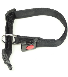 Halsband Nylon met zachte voering en snelsluiting 25 mm x 50-65 cm