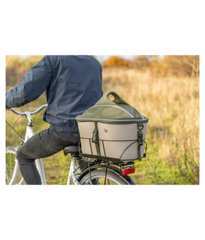 Fietsmand 33 × 40 × 46 cm Olijfgroen / Beige
