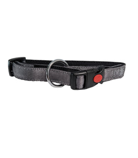 Halsband nylon met zachte voering+snelsluiting 10mm x 20-30cm