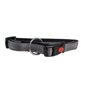 Halsband nylon met zachte voering+snelsluiting 10mm x 20-30cm