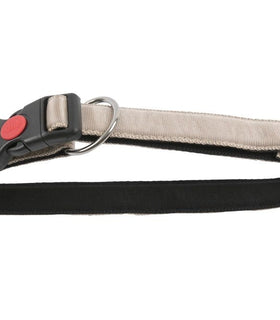Halsband Nylon met zachte voering en snelsluiting 15 mm x 25-35 cm