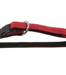 Halsband Nylon met zachte voering en snelsluiting 15 mm x 25-35 cm