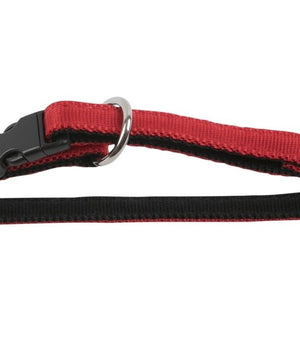 Halsband Nylon met zachte voering en snelsluiting 15 mm x 25-35 cm
