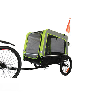 Fietskar 2-in-1 Grijs / Groen