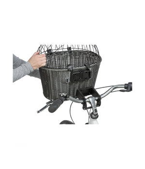 Hondenfietsmand voor aan het stuur tot 5kg. Grijs
