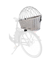 Hondenfietsmand voor achterop van wilgenteen