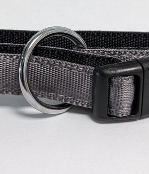 Halsband Nylon met zachte voering en snelsluiting 20 mm x 30-45 cm