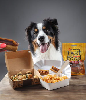 Hondensnack Fast food drumstick met kip 3st 140gr