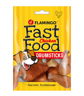 Hondensnack Fast food drumstick met kip 3st 140gr