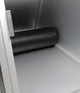 Maatwerk Aluminium Autobench Schuin 2-Vaks met matten en spijlen in de achterwand