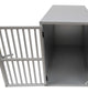 Maatwerk Aluminium Autobench Rechte 1-vaks met mat en spijlen in de achterwand