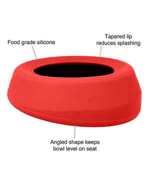 Spatvrije Waterbak  in Rood of Blauw 710ml Ø18,5cmx7cm