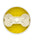 25 cm wit / geel met lickmat