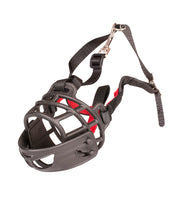 Hondenmuilkorf Rubber Zwart/Rood – Veiligheid & Comfort in Één