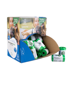 Poepzakjes ECO bio-afbreekbaar 20 zakjes per rol 23x33,3cm Groen