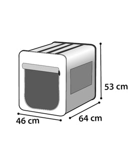 Reisbench smart top plus zwart/grijs 79cm
