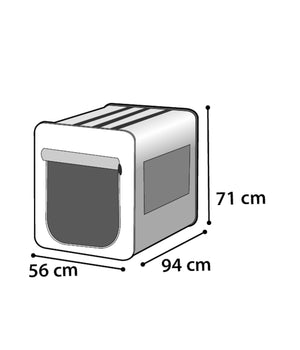 Reisbench smart top plus zwart/grijs 94cm