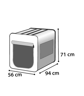 Reisbench smart top plus zwart/grijs 109 cm