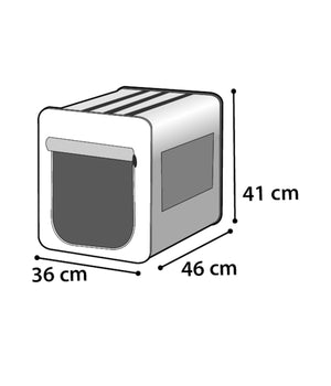 Reisbench smart top plus zwart/grijs 46cm