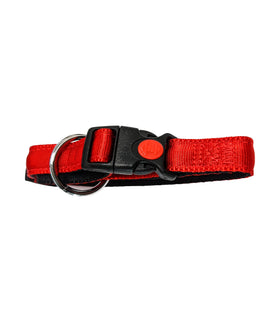 Halsband nylon met zachte voering+snelsluiting 10mm x 20-30cm