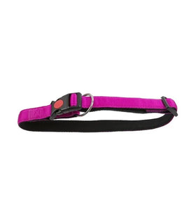 Halsband nylon met zachte voering+snelsluiting 10mm x 20-30cm