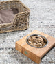 Voerbak / Drinkbak 51 enkel Teak 48x22x11
