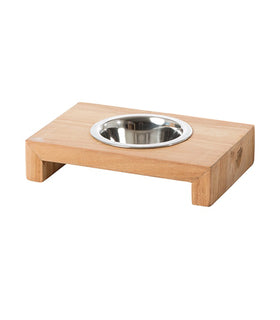 Voerbak / Drinkbak 51 enkel Teak 48x22x11