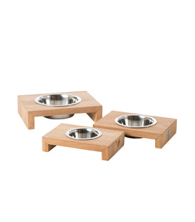Voerbak / Drinkbak 51 enkel Teak 48x22x11