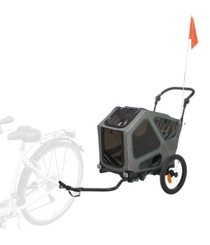 Hondenfietskar Grijs/Salie met verende wielen