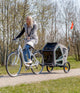 Hondenfietskar Grijs/Salie met verende wielen