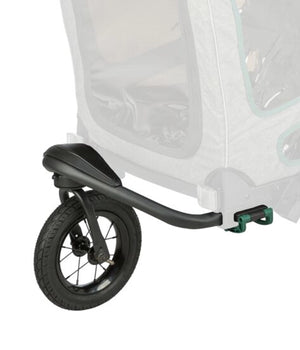 Joggingkit voor fietskar Grijs-Salie met verende wielen