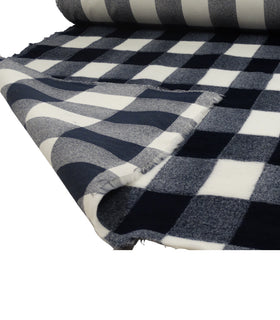 Vetbed per strekkende meter 150 cm breed blauw grijs geruit