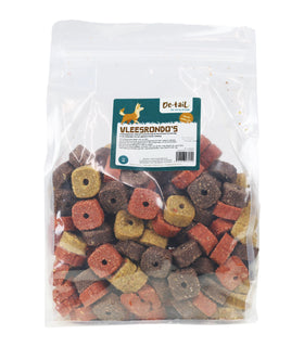 Beloningssnoepjes vleesrondo's mix kip/rund/lam 1.5 kg