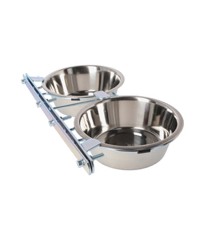 Drinkbak & Voerbak set met houder