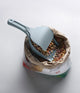 Voerschep met clip blauw 28x13x11 cm