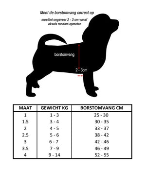 Hondentuigje Fibbia Maat 1,5